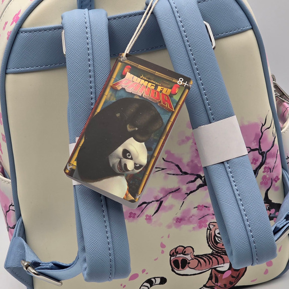 Loungefly DreamWorks Kung Fu Panda Po & Master Shifu Cherry Blossom Backpack New - Picture 9 of 10